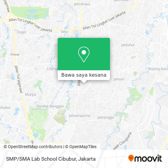 Peta SMP/SMA Lab School Cibubur