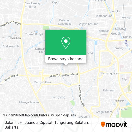 Peta Jalan Ir. H. Juanda,  Ciputat, Tangerang Selatan