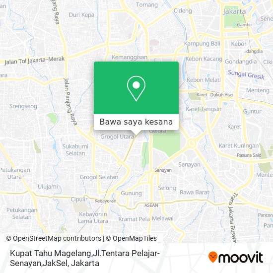 Peta Kupat Tahu Magelang,Jl.Tentara Pelajar-Senayan,JakSel