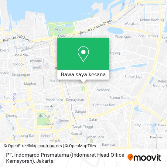 Peta PT. Indomarco Prismatama (Indomaret Head Office Kemayoran)