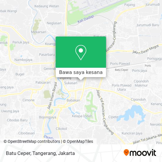 Peta Batu Ceper, Tangerang