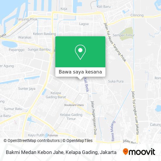Peta Bakmi Medan Kebon Jahe, Kelapa Gading