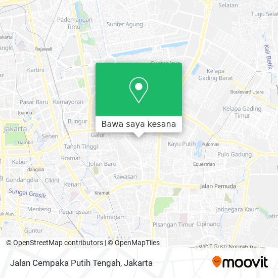 Peta Jalan Cempaka Putih Tengah