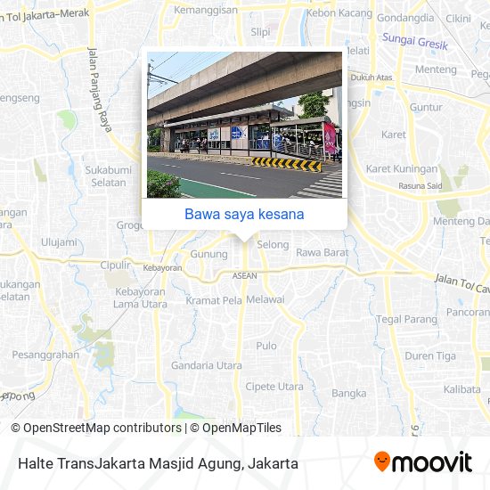 Peta Halte TransJakarta Masjid Agung