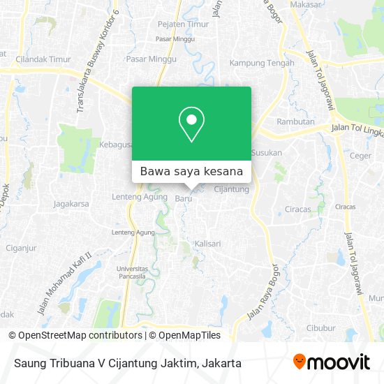 Peta Saung Tribuana V Cijantung Jaktim