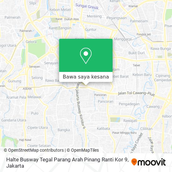 Peta Halte Busway Tegal Parang Arah Pinang Ranti Kor 9