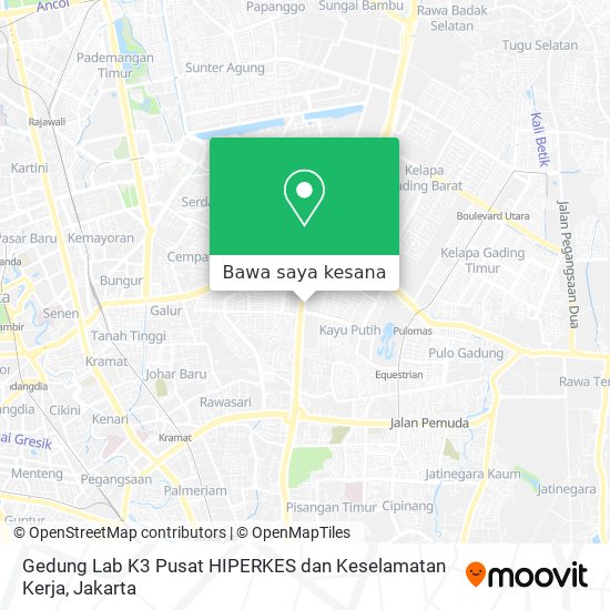 Peta Gedung Lab K3 Pusat HIPERKES dan Keselamatan Kerja
