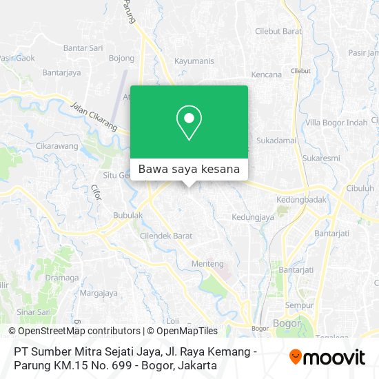 Peta PT Sumber Mitra Sejati Jaya, Jl. Raya Kemang - Parung KM.15 No. 699 - Bogor