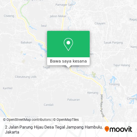 Peta 2 Jalan Parung Hijau Desa Tegal Jampang Hambulu