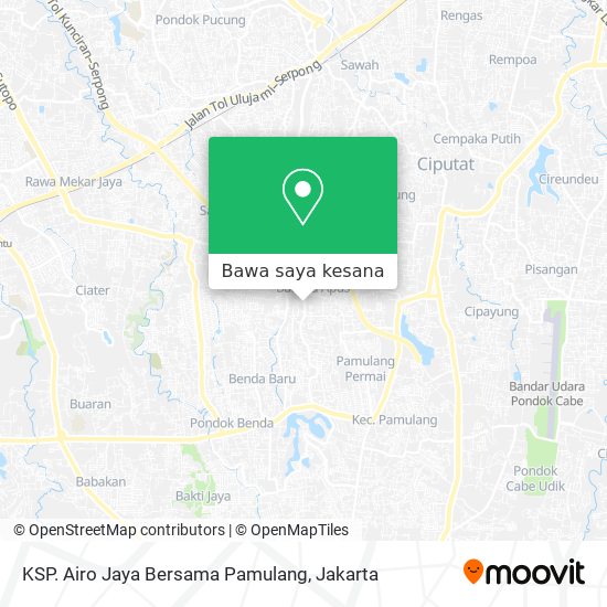 Peta KSP. Airo Jaya Bersama Pamulang