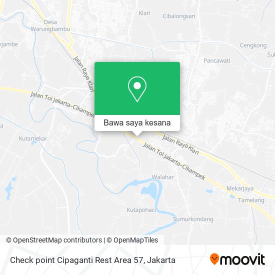 Peta Check point Cipaganti Rest Area 57
