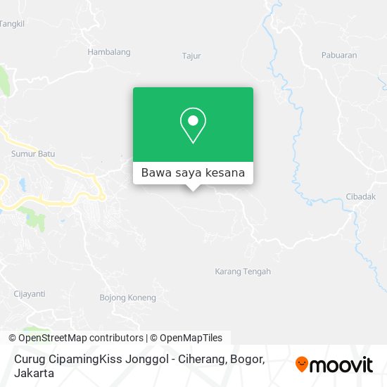 Peta Curug CipamingKiss Jonggol - Ciherang, Bogor