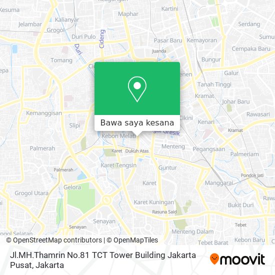 Peta Jl.MH.Thamrin No.81 TCT Tower Building Jakarta Pusat