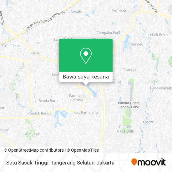 Peta Setu Sasak Tinggi, Tangerang Selatan