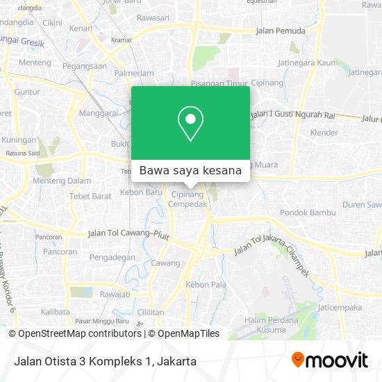 Peta Jalan Otista 3 Kompleks 1