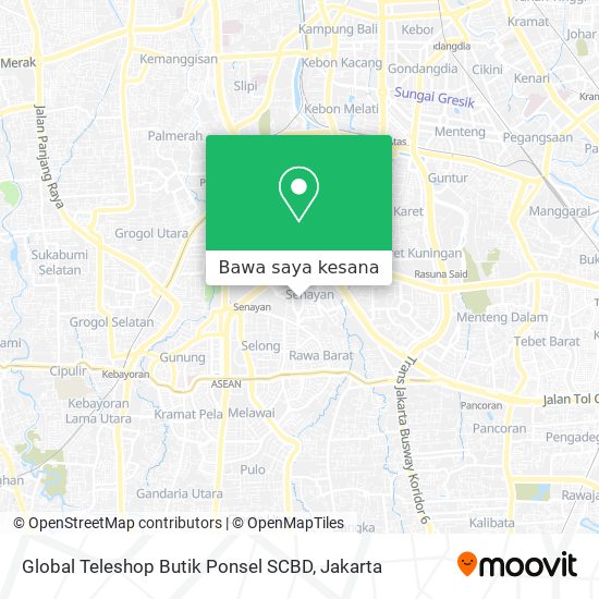 Peta Global Teleshop Butik Ponsel SCBD