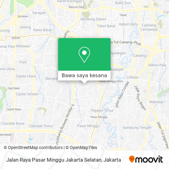 Peta Jalan Raya Pasar Minggu Jakarta Selatan