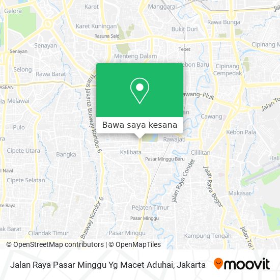 Peta Jalan Raya Pasar Minggu Yg Macet Aduhai