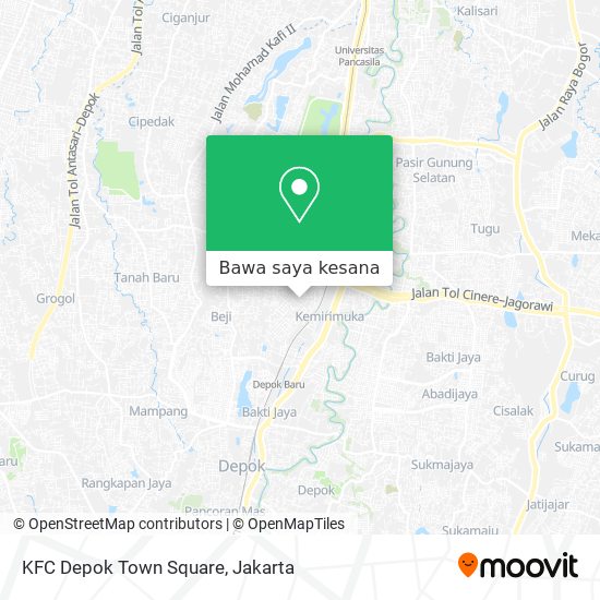 Peta KFC Depok Town Square