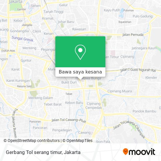 Peta Gerbang Tol serang timur