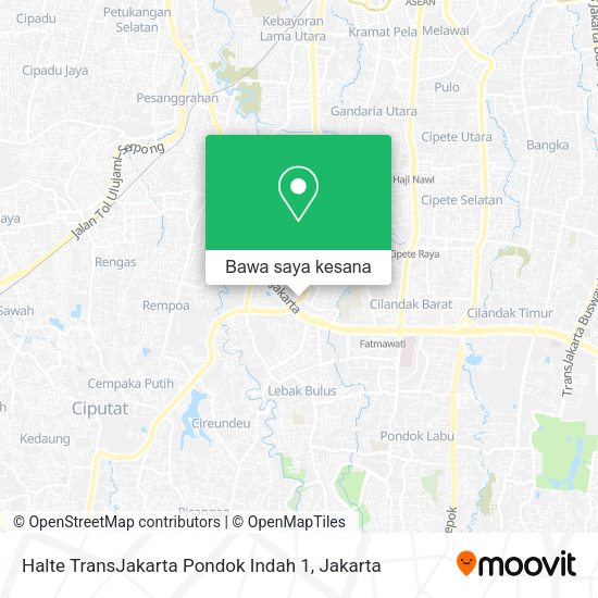 Peta Halte TransJakarta Pondok Indah 1