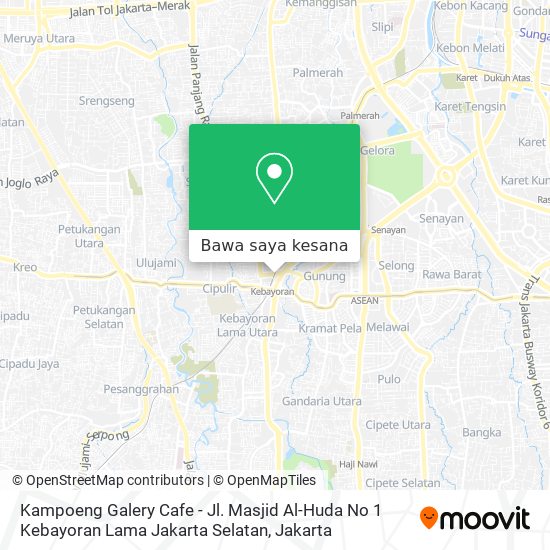 Peta Kampoeng Galery Cafe - Jl. Masjid Al-Huda No 1 Kebayoran Lama Jakarta Selatan