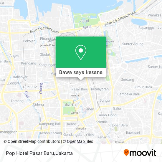 Peta Pop Hotel Pasar Baru