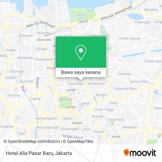 Peta Hotel Alia Pasar Baru