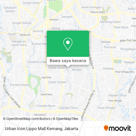 Peta Urban Icon Lippo Mall Kemang