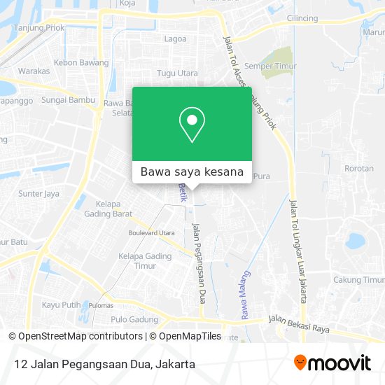 Peta 12 Jalan Pegangsaan Dua