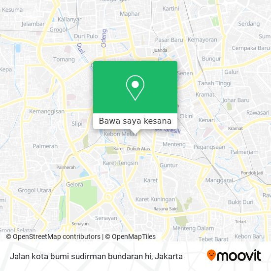 Peta Jalan kota bumi sudirman bundaran hi