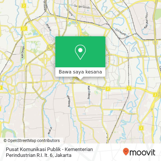 Peta Pusat Komunikasi Publik - Kementerian Perindustrian R.I. lt. 6