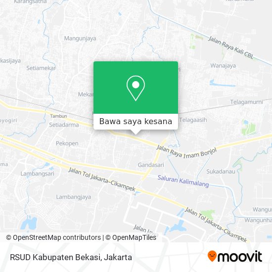 Peta RSUD Kabupaten Bekasi