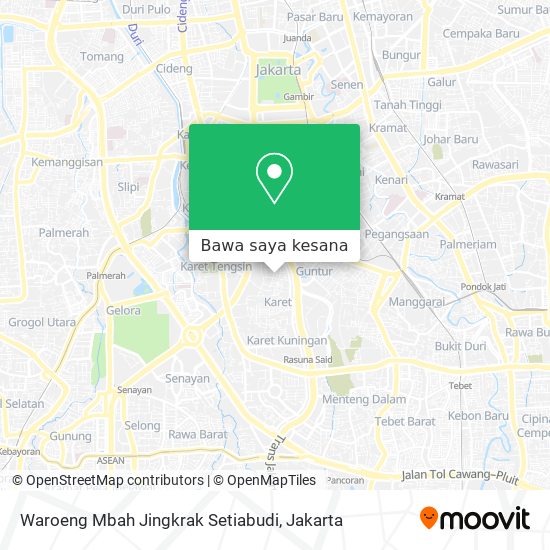 Peta Waroeng Mbah Jingkrak Setiabudi