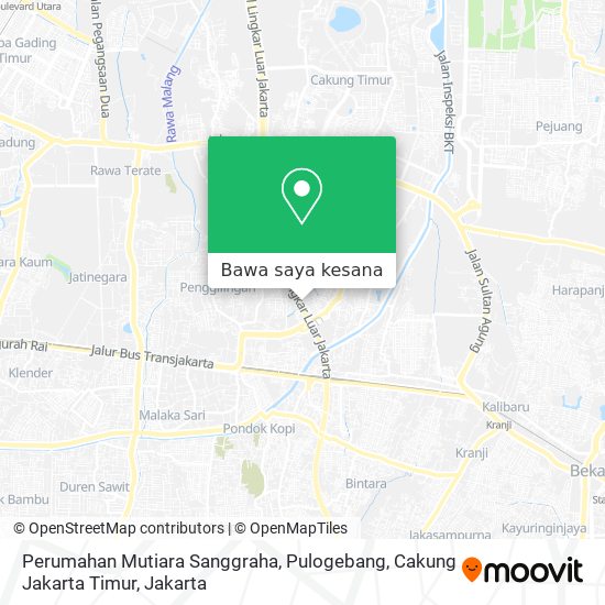 Peta Perumahan Mutiara Sanggraha, Pulogebang, Cakung Jakarta Timur