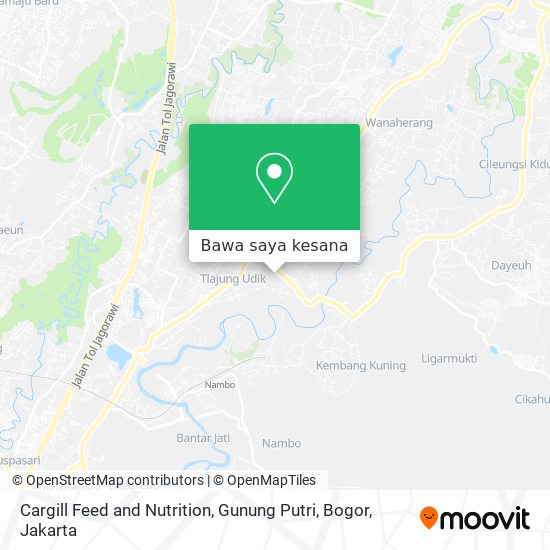 Peta Cargill Feed and Nutrition, Gunung Putri, Bogor