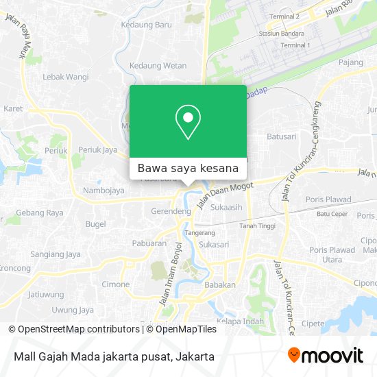 Peta Mall Gajah Mada jakarta pusat