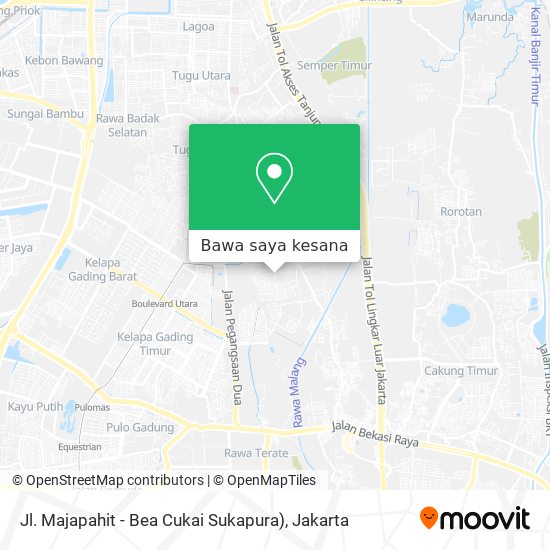 Peta Jl. Majapahit - Bea Cukai Sukapura)