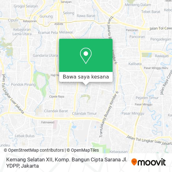 Peta ‎​Kemang Selatan XII, Komp. Bangun Cipta Sarana Jl. YDPP