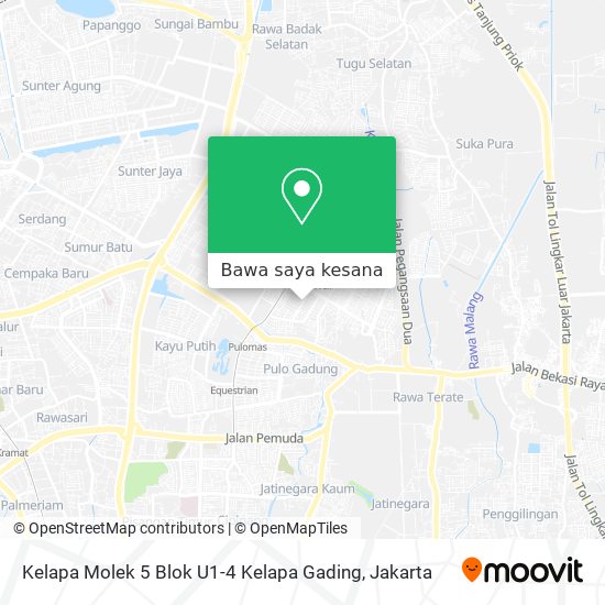 Peta Kelapa Molek 5 Blok U1-4 Kelapa Gading