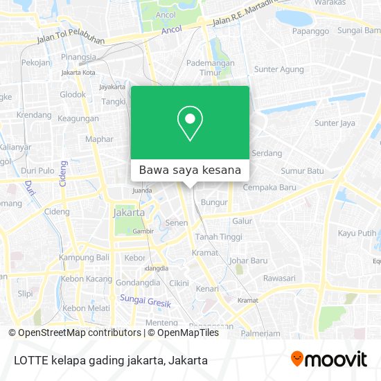 Peta LOTTE kelapa gading jakarta