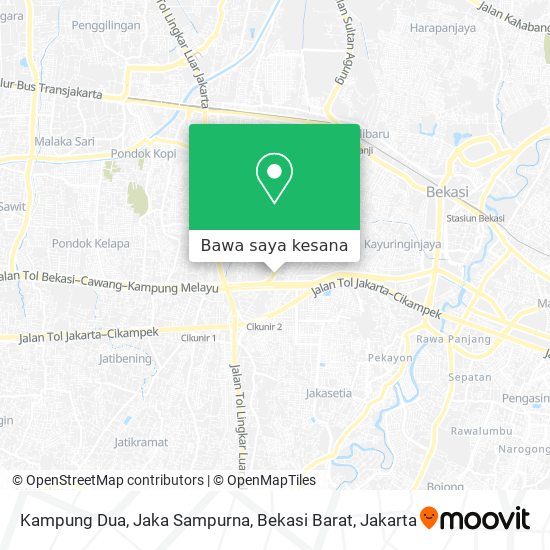 Peta Kampung Dua, Jaka Sampurna, Bekasi Barat