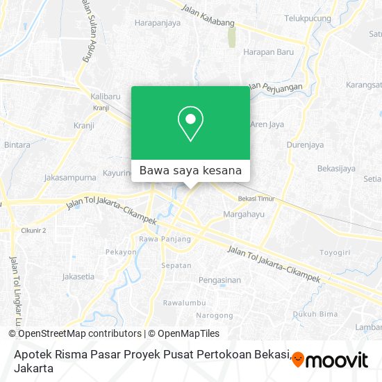 Peta Apotek Risma Pasar Proyek Pusat Pertokoan Bekasi