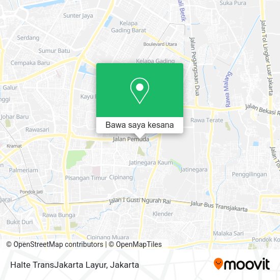 Peta Halte TransJakarta Layur