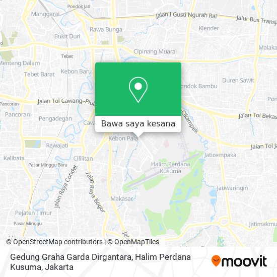 Peta Gedung Graha Garda Dirgantara, Halim Perdana Kusuma