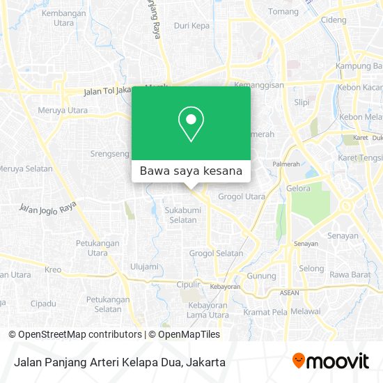 Peta Jalan Panjang Arteri Kelapa Dua