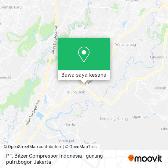 Peta PT. Bitzer Compressor Indonesia - gunung putri,bogor