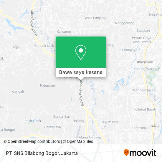 Peta PT. SNS Bilabong Bogor