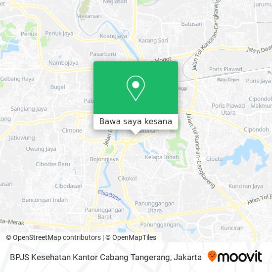 Peta BPJS Kesehatan Kantor Cabang Tangerang