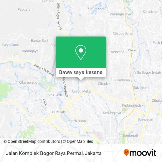 Peta Jalan Komplek Bogor Raya Permai